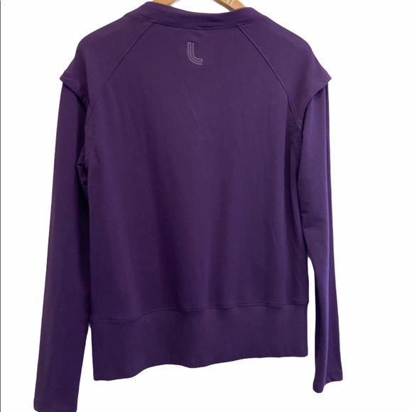 LOLE Scoop neck Purple Fall Winter Long Sleeve Sweater Size Medium EUC - Picture 5 of 7